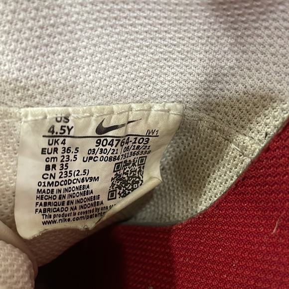 NIKE CORTEZ BASIC SL FORREST GUMP (GS) WHITE / VARSITY RED 904764 103 Sz 4.5Y - Picture 14 of 15